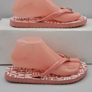 Michael Kors signature between the toe thong flip flop size 8